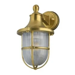 Greenwich Outdoor Wall Lantern Light - Solid Brass -240v IP64 E27