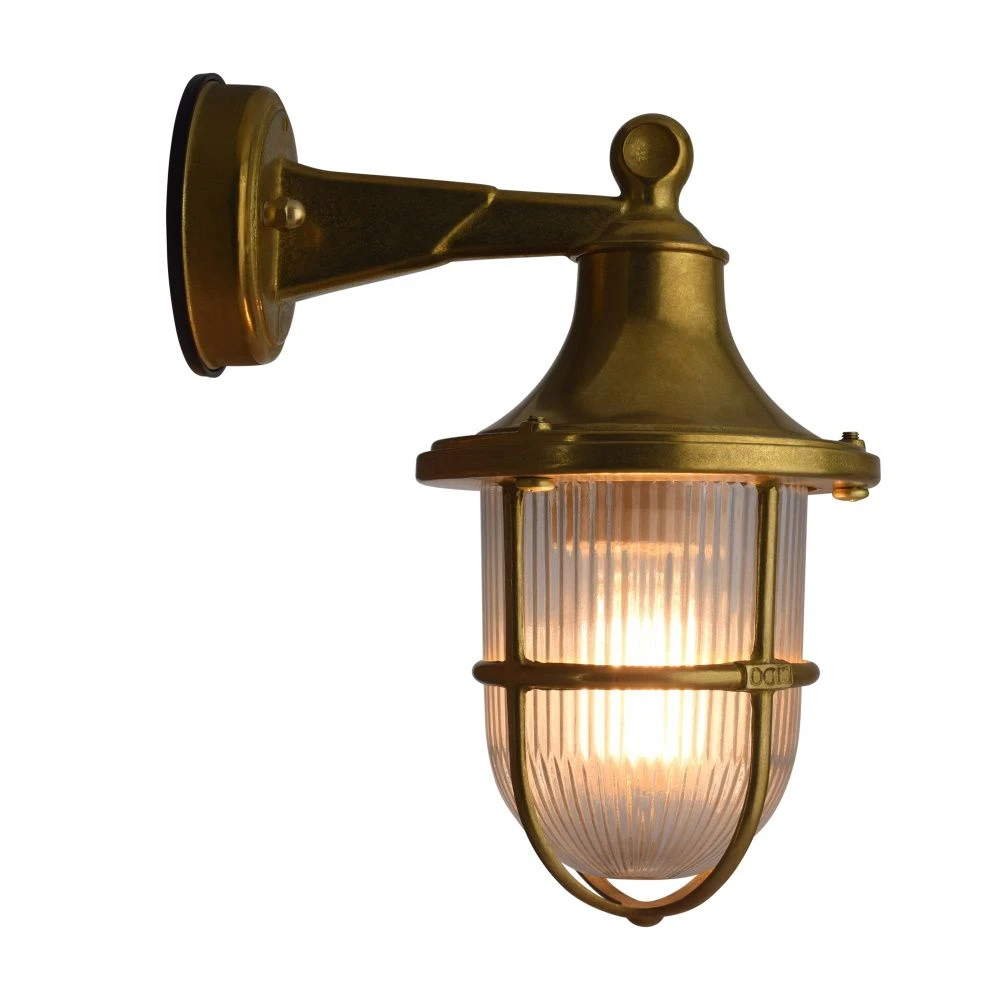 Greenwich Outdoor Wall Lantern Light - Solid Brass -240v IP64 E27 - Image 7