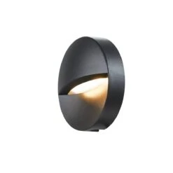 Downunder Out - Round Outdoor Wall Light - 240v - Matt Anthracite Switchable Colour 3000k/4000k IP65 - 4.5w