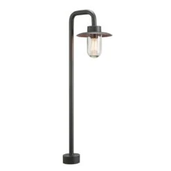 Molat - Anthracite Aluminum IP44 E27 Max 60w 230v - 1m Height - Surface Or Spike Mounted Bollard