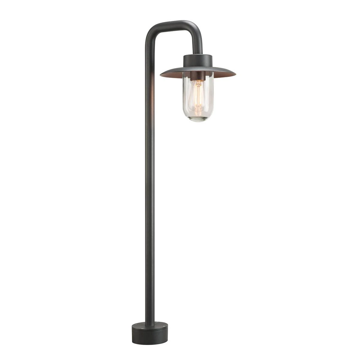Molat - Anthracite Aluminum IP44 E27 Max 60w 230v - 1m Height - Surface Or Spike Mounted Bollard
