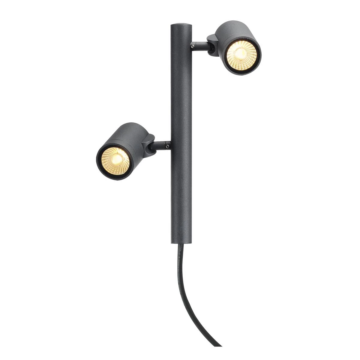 Helia Anthracite IP55 240v 16w 38 Degree Beam Angle 3000k 900 Lumens Surface Mounted Twin Spot Light - Image 5