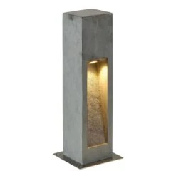 Arrock Stone - Granite & Stainless Steel IP55 9w 3000k 100-240v 330 Lumens 50cm Tall - Surface/Spike Bollard - 2 Heights