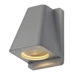 Wallyx 240v - Outdoor Fixed Down Light Grey Powder Coated Aluminium IP44 GU10