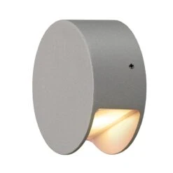 Pema LED Outdoor Wall Light, 240v Grey Surface, 4.7w, Warm White, 3,000k, IP44