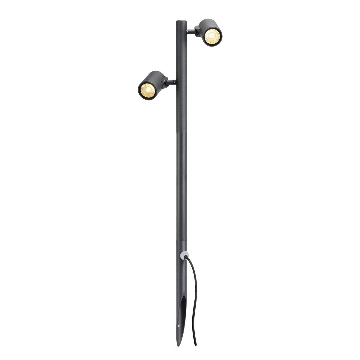 Helia Anthracite IP55 240v 16w 38 Degree Beam Angle 3000k 900 Lumens Surface Mounted Twin Spot Light - Image 3