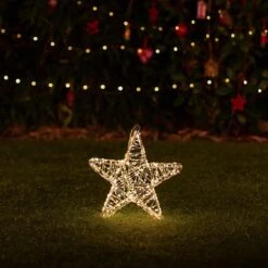 USB Solar Small Christmas Star 480 LEDs In Dual White Colour Temperatures