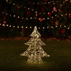 USB Solar Small Christmas Tree 400 LEDs In Dual White Colour Temperatures