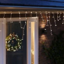 USB Solar Christmas Light Icicles 300 LEDs In Dual White Colour Temperatures