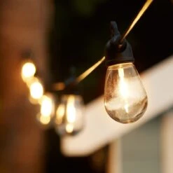 USB Solar Warm White Festoon Lights - Set Of 10 - String 5.2m Length