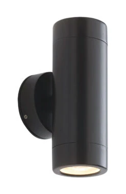Odyssey Outdoor Up & Down Wall Light - 240v - Black Powder Coat IP44 2 X 35w GU10