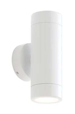 Odyssey, Outdoor Up & Down Wall Light 240v White Powder Coated, IP44, 2 X 35W (Max) GU10