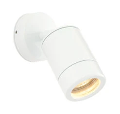 Odyssey 240v - Outdoor Adjustable Wall Light White Powder Coated Aluminium IP65 GU10