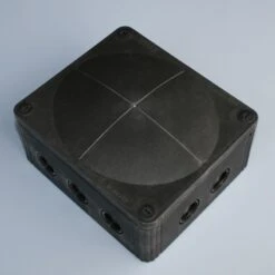 IP66 Junction Box C/w Membrane/20mm Entries - Black - 160 X 140 X 80mm