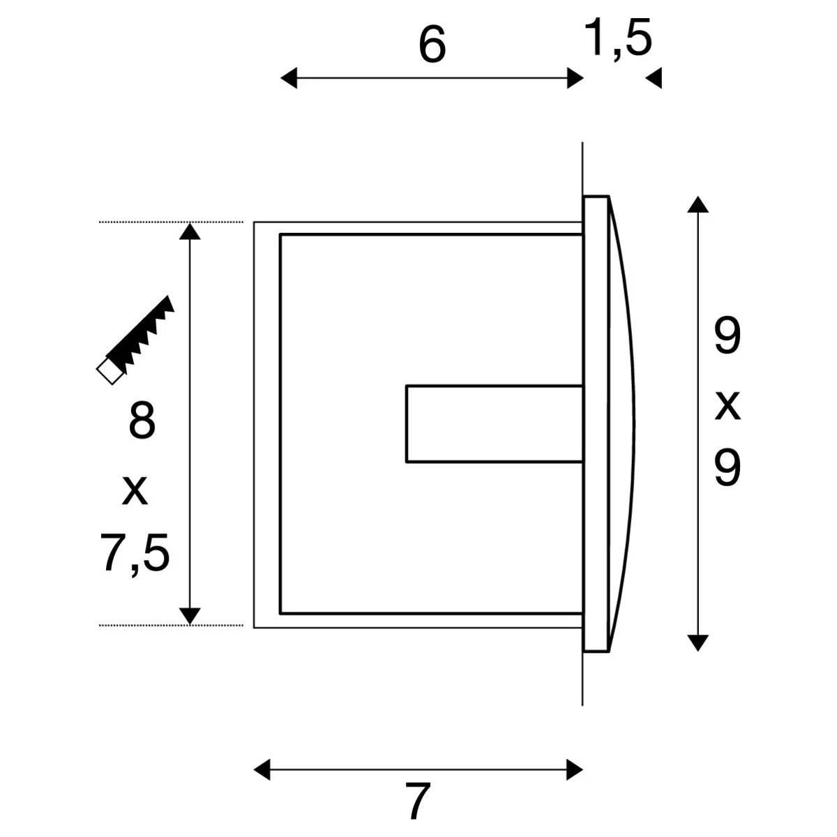 DOWNUNDER OUT S EL - White Finish With Warm White 3000k LED - 40 Lm 220-240v IP55 - 1.7w - Image 3